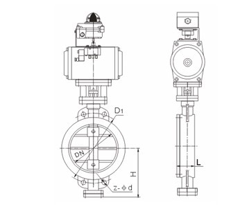 D673H硬密封氣動蝶閥