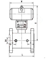 BQ641F氣動保溫球閥尺寸圖